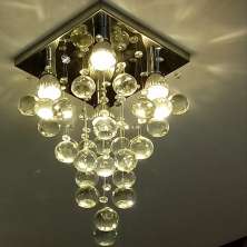Lustre Chuva de Cristais para Hall Social 40cm