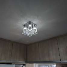 Lustre de Cristais para Hall Social e Corredor 35 cm