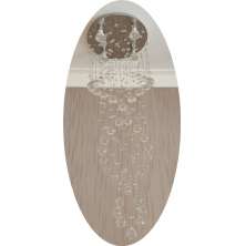 Lustre de Cristal Espiral duas Camadas Ideal Para Vão de Escadas Em Cristais Transparentes 