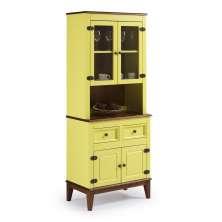Arca e Oratório  4 Portas e 2 Gavetas - Madeira Maciça - Amarelo Lemon
