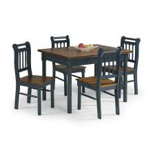 Conjunto Sala de Jantar e Cozinha Com 4 Cadeiras Madeira Maciça AZUL PETRÓLEO
