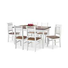 Conjunto Sala de Jantar e Cozinha Com 6 Cadeiras Madeira Maciça BRANCO