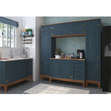 Cozinha Modulada 5 peças - Azul Petróleo