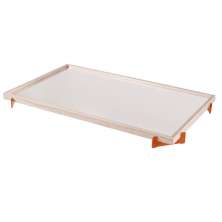 Bandeja Espelhada Gala MDF Laminado Ártico Pés em Metal Cobre