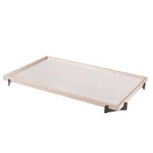 Bandeja Espelhada Gala MDF Laminado Ártico Pés em Metal Grafite