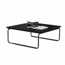 Mesa de Centro Munique 70x70 cm Preto com Base Preta