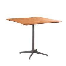 Mesa de Jantar Copa Quadrada Castanho com Metal Grafite 90cm
