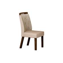 Cadeira Ilheus MDF Moveis Leifer Braúna, Joli Palha
