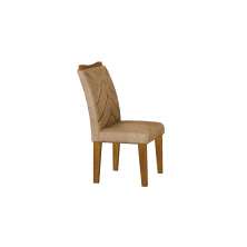 Cadeira Larissa Premium MDF Moveis Leifer Freijó, Pena Caramelho