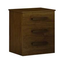 Mesa De Cabeceira 3 Gavetas Rubi Bronze Leifer Moveis Braúna