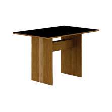 Mesa de Jantar 1,20m para 4 Cadeiras Florença New Leifer Moveis CADEIRAS NÃO INCLUSAS Freijó/Preto