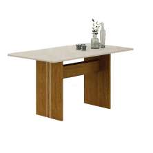 Mesa de Jantar 1,60m para 6 Cadeiras Florença New Leifer Moveis CADEIRAS NÃO INCLUSAS Freijó/Off White