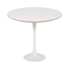 Mesa Saarinen Lateral Fórmica Branca 51cm - Base Branca