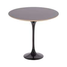 Mesa Saarinen Lateral Fórmica Preta 51cm - Base Preta