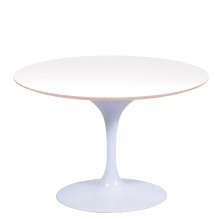 Mesa Saarinen Oval Fórmica Branca 180x100cm - Base Branca