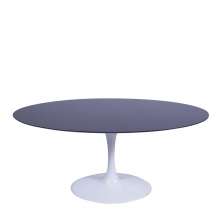 Mesa Saarinen Oval São Gabriel 198x122cm - Base Branca