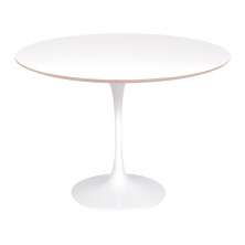 Mesa Saarinen Redonda Fórmica Branca 124 cm - Base Branca