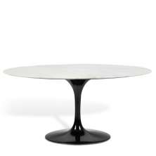 Mesa Saarinen Tulip Jantar Espírito Santo 180x100cm Base Preta