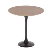 Mesa Saarinen Tulip Lateral Freijó 51cm Base Preta