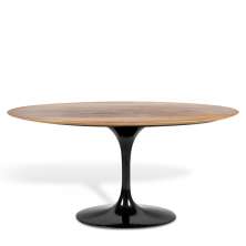 Mesa Saarinen Tulip Oval Imbuia 244x137cm Base Preta