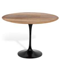 Mesa Saarinen Tulip Redonda Imbuia 107cm Base Preta