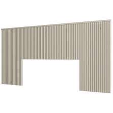 Cabeceira Casal Ripada Limoeiro com Frame Off White