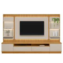 Rack Painel para Tv até 70" e 2 Módulos Laterais Paulina Tauari/Off White