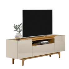 Rack para Tv até 75 Polegadas 3 Portas com Nicho Odette Tauari/Off White