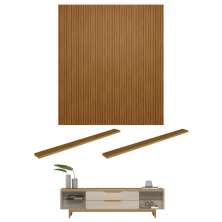 Conjunto Rack e Painel Frisado TV 75' Lance Tauri Off White