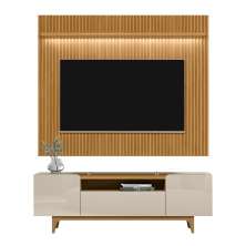 Home Ripado com Led para TV 75' Midway Tauari Off-White
