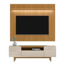 Home Ripado para TV até 75' com Led NewberryTauari Off-White