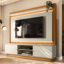 Home para TV ate 75 Polegadas Com Led Bruce Nature Off-White