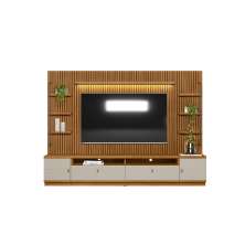 Home para TV com 2 Modulos Laterais Owen Nature Off-White