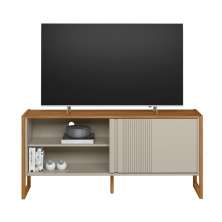 Rack Porta Frisada para TV 55' Guimarães Nature Off-White