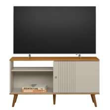 Rack Porta Frisada para TV 55' Guimarães Nature Off-White
