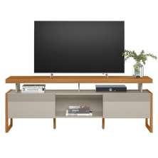 Rack TV até 70' Pé com Moldura Leicester Nature Off-White