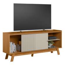 Rack de TV 65 Polegadas com Friso Cardiff Nature Off-White