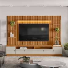 Rack e Painel para TV com 2 Modulos Laterais Hunt Nature Off-White