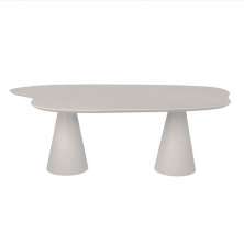 Mesa de Jantar 180x100 Cone Orgânica Nuvem cor Cinza