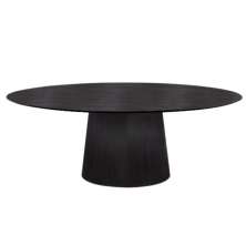 Mesa de Jantar Cone Oval 120x80 cm Base Madeira Ebano Tampo Ebano