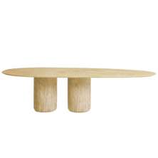 Mesa de Jantar Oásis Orgânica Cilíndrica Carvalho 180x100 cm