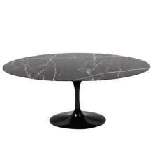 Mesa de Jantar Tulipa Saarinen Redonda 120x80 cm Mármore Nero
