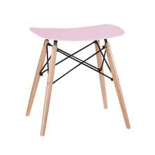 Banco baixo banqueta Charles Eames Eiffel Rosa