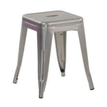 Banqueta baixa Iron Tolix 45 cm Prata Alumínio Prata Alumínio