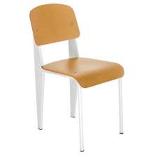 Cadeira Standard madeira cozinha jantar nordico escandinavo Jean Prouve Branco