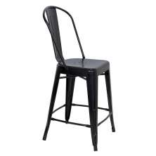 Cadeira alta Iron Tolix 66 cm Preto texturizado