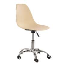Cadeira com rodízios Eames Office escritório Creme