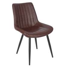 Cadeira estofada design industrial Chicago Marrom café
