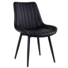 Cadeira estofada design industrial Chicago Preto