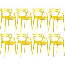 KIT - 8 x cadeiras Masters Allegra - Amarelo